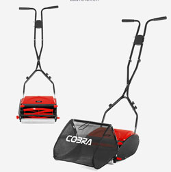 Cobra HM32 Push Lawnmower 12.5in Cut Large Rear Roller