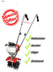 Mantis Petrol 4 stroke Tiller / Cultivator Lawn Care Package 