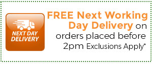 Free Next Working day delivery for orders placed before 2pm Conditions Apply !