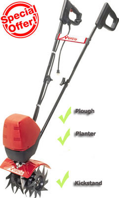 Mantis Electric Tiller Garden Care Package